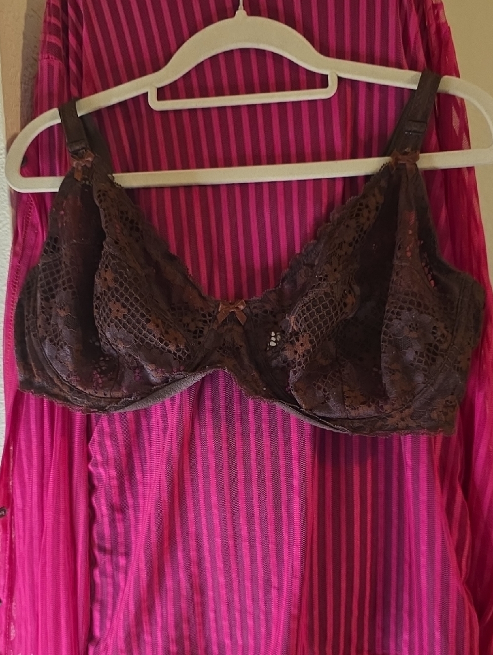 Adore Me Brown Lace Underwire Bra